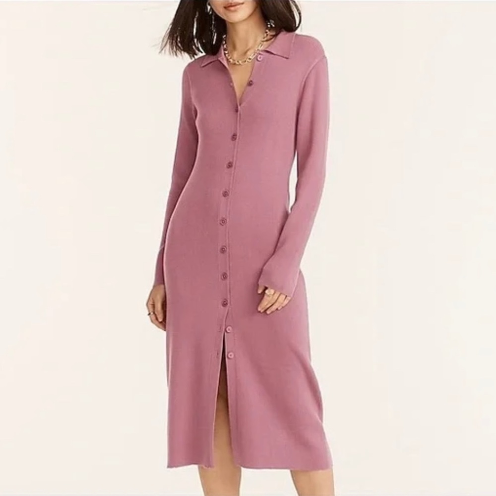 J Crew Button Up Dress Size L